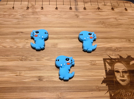 Blue Dinosaur Silicone Focal