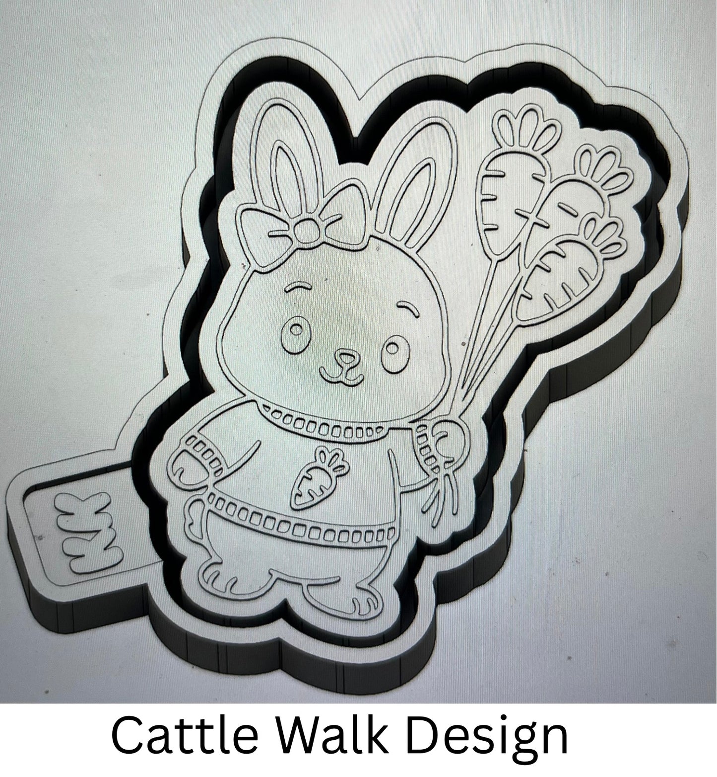 Bunny with Carrot Balloons Mold