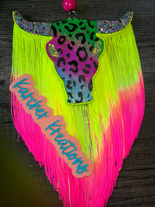 Leopard Bull Skull Freshie (as seen on TikTok)