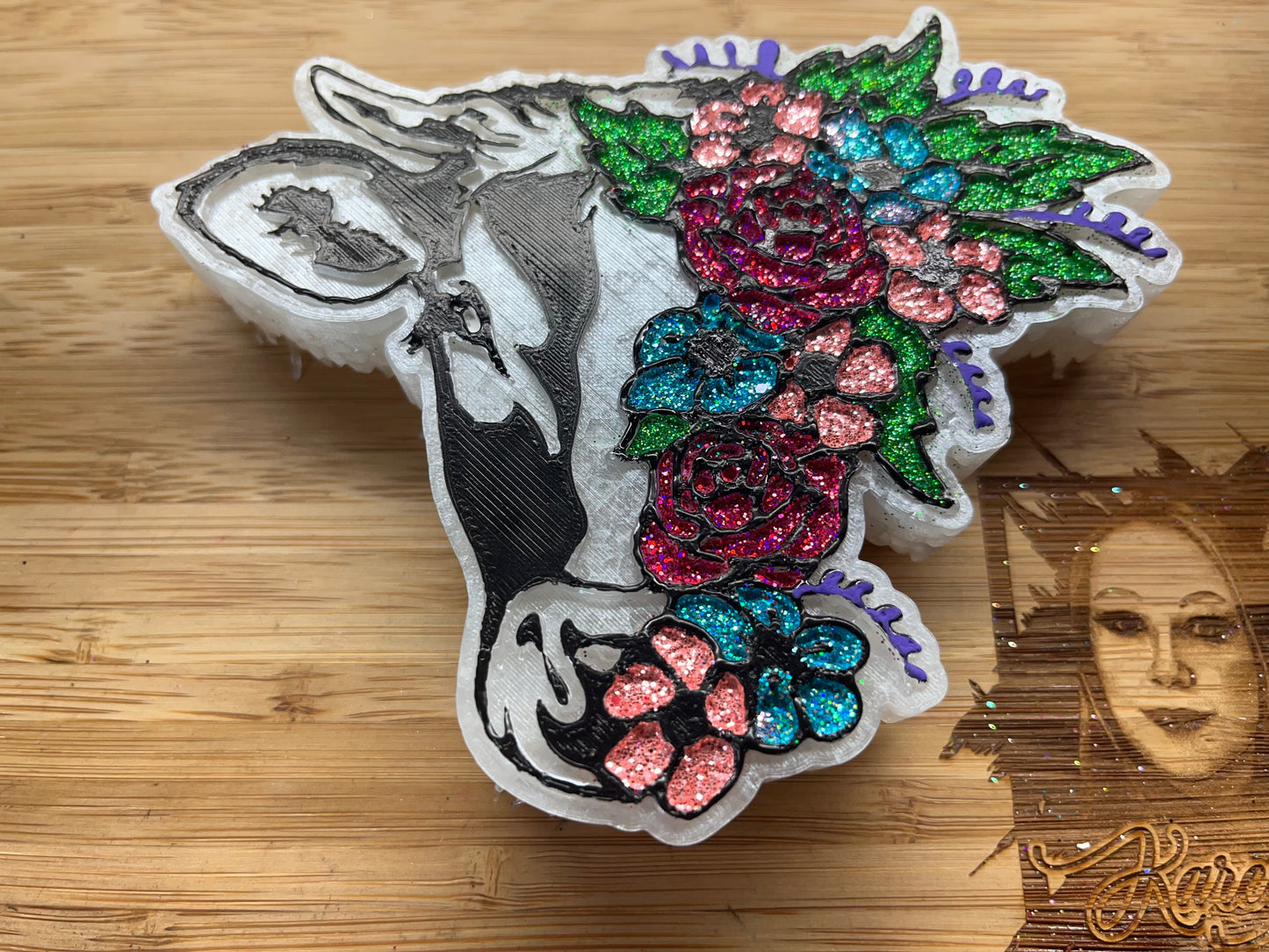 Floral Cow  Mold