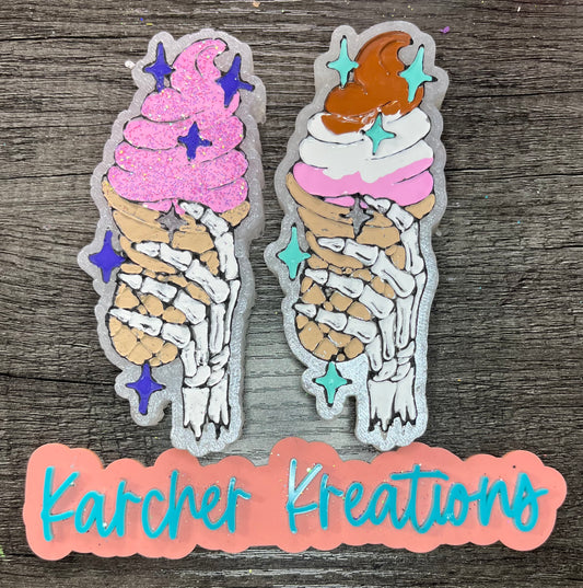 Ice Cream Cone with Skelly Hand Mold