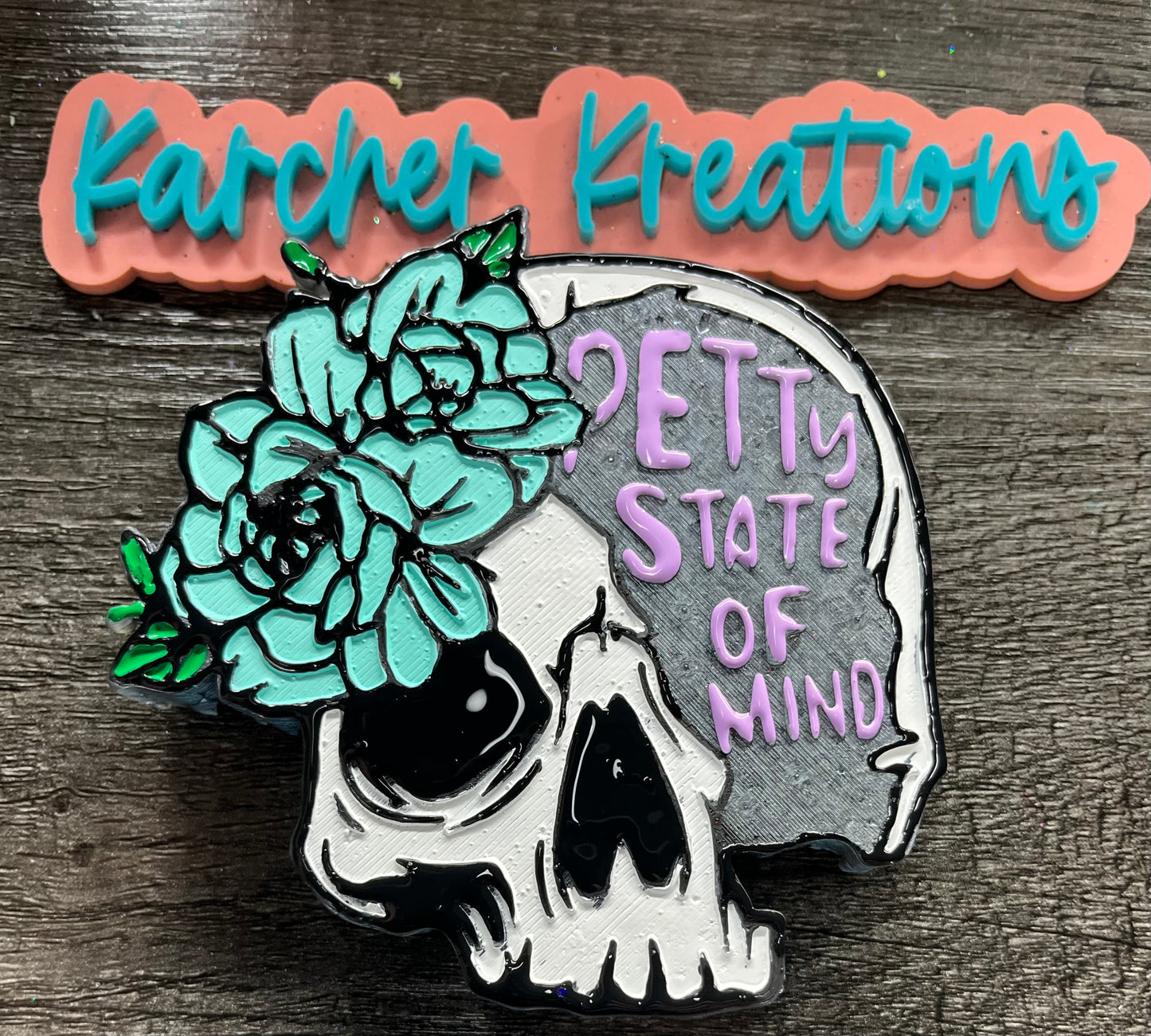 Petty State of Mind Skull Freshie