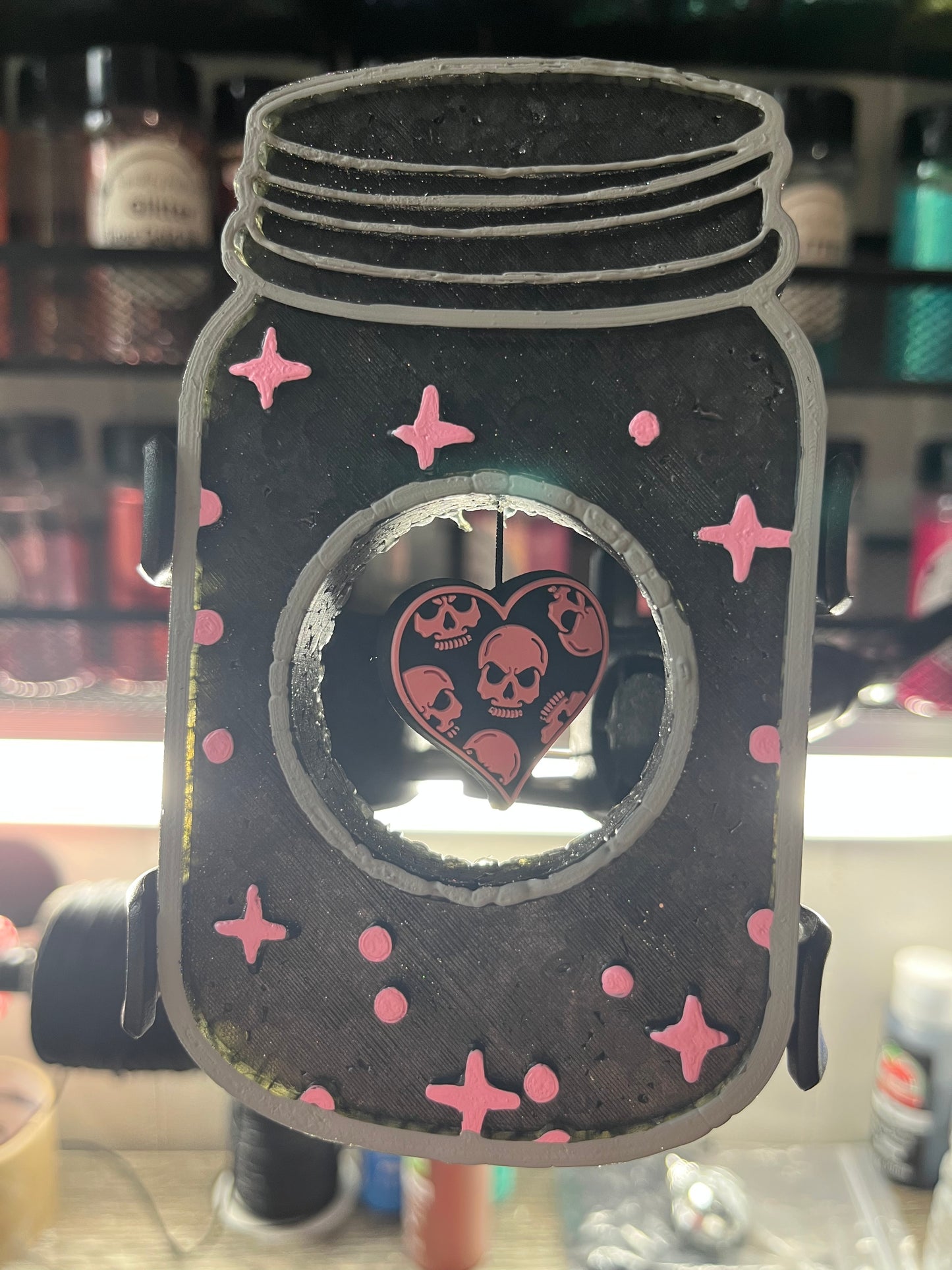 Mason Jar with Cut Out Mold