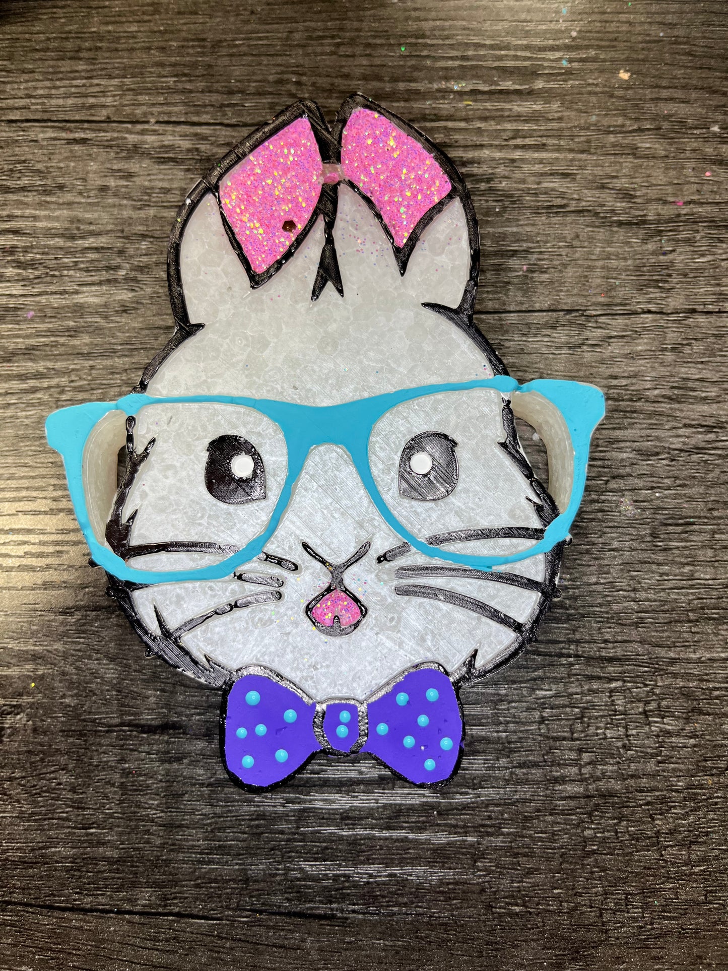 Bunny with Glasses Car Freshener