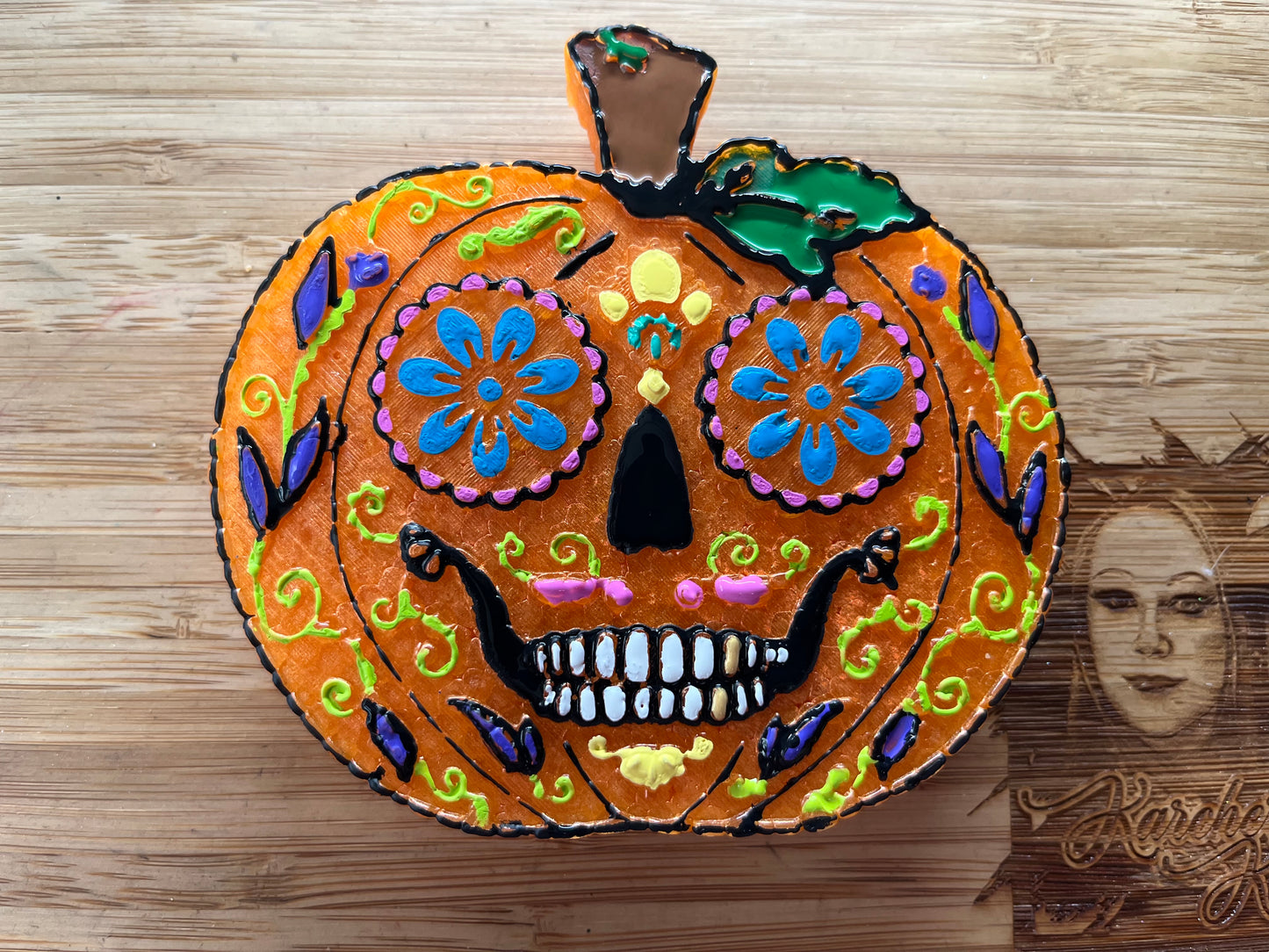 Sugar Skull Pumpkin Mold