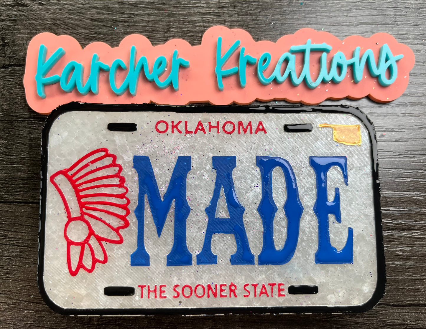 Oklahoma License Plate Freshie