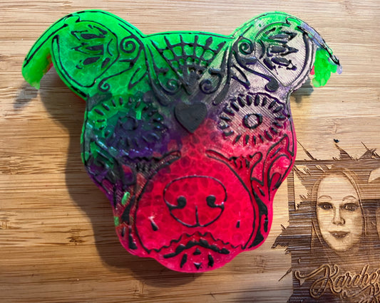 Pit Bull Sugar Skull Mold