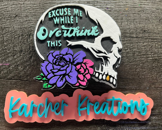 Overthinker Skull Mold