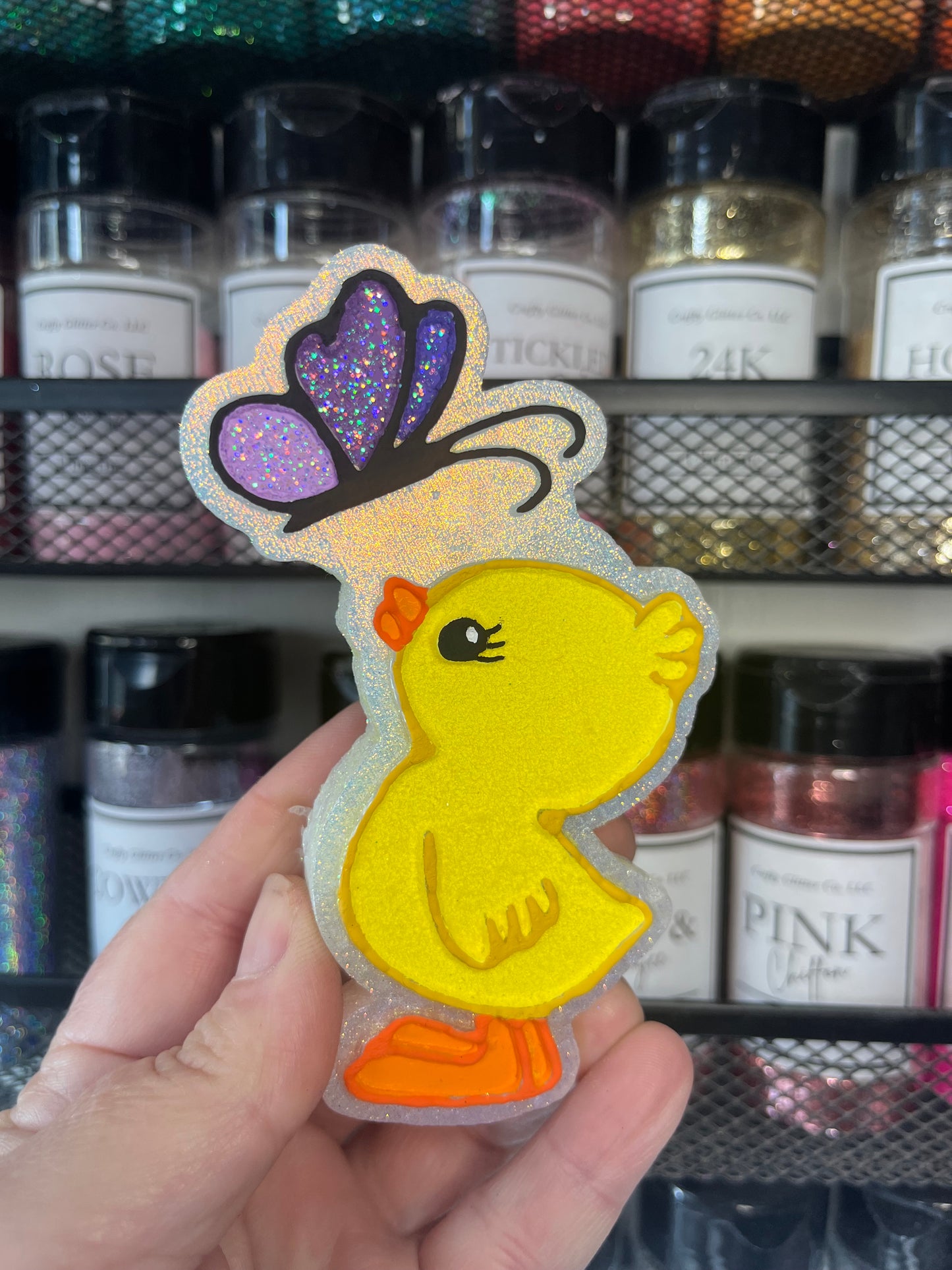 Chick with Butterfly Freshie