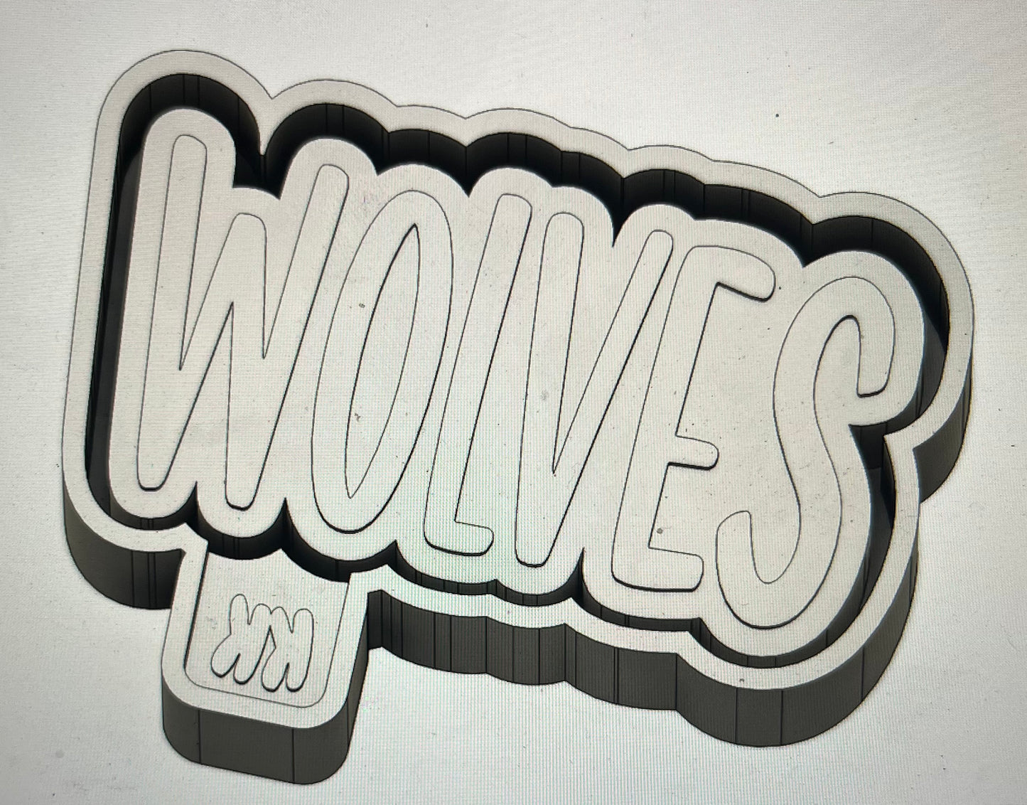 Wolves (preppy script) Mold