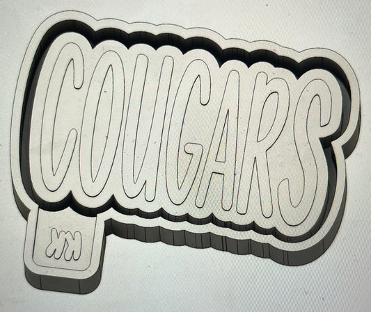 Cougars (preppy script) Mold