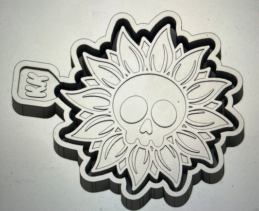 Sunflower Skull Mold