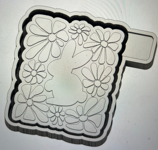 Bunny with Floral Design Mold