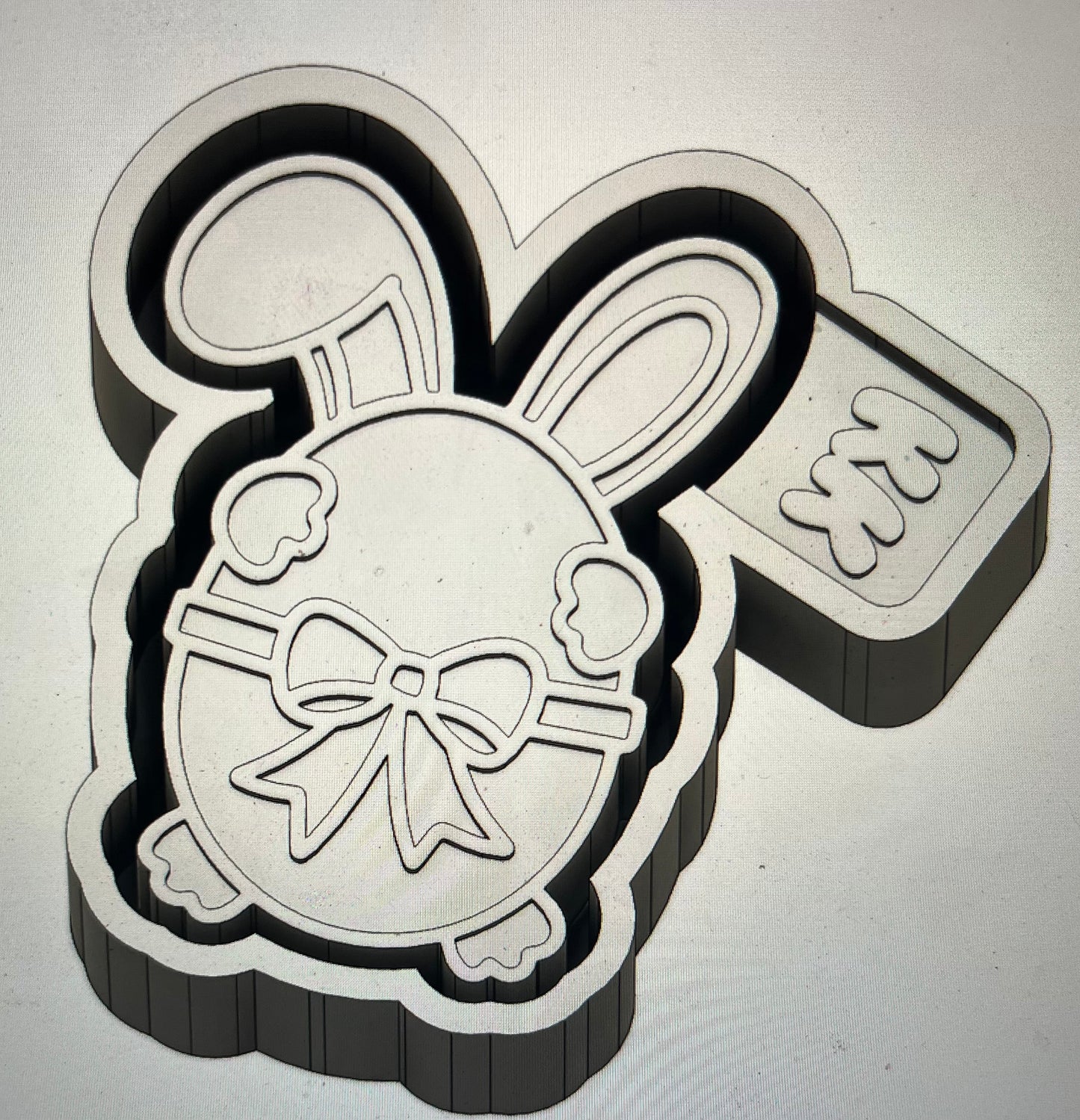 Egg with Bow and Bunny Ears Mold