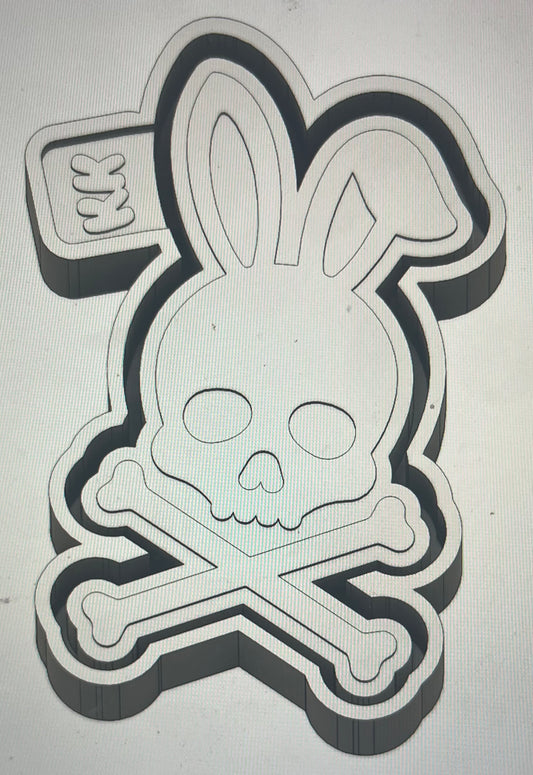 Bunny Skull & Crossbones Mold