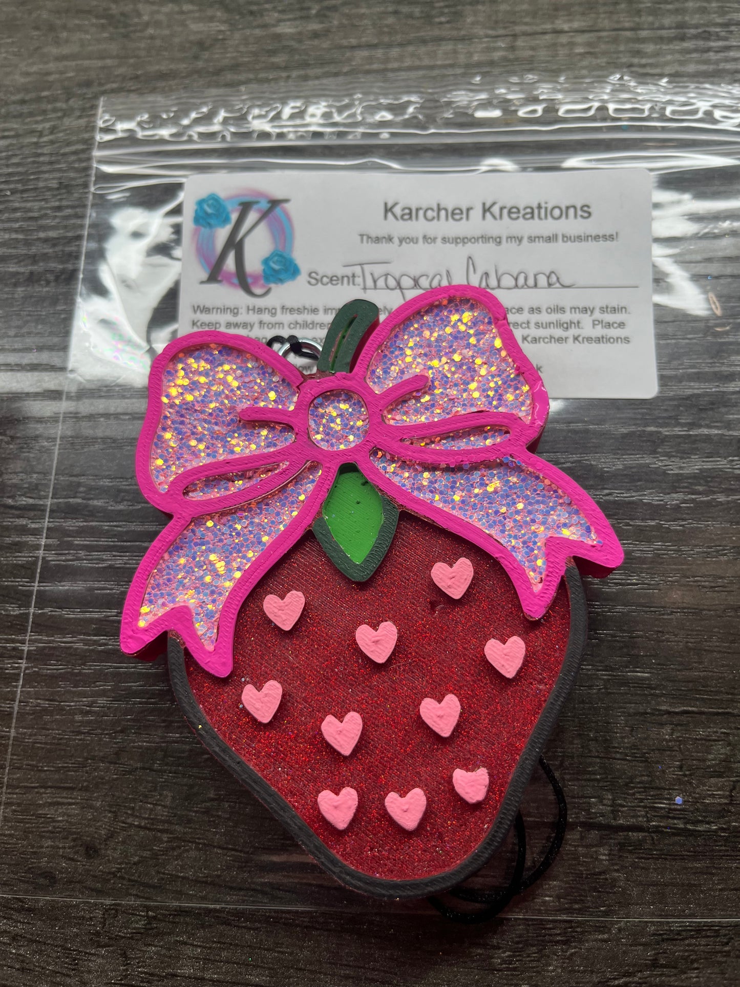 Strawberry with Bow…tropical cabana