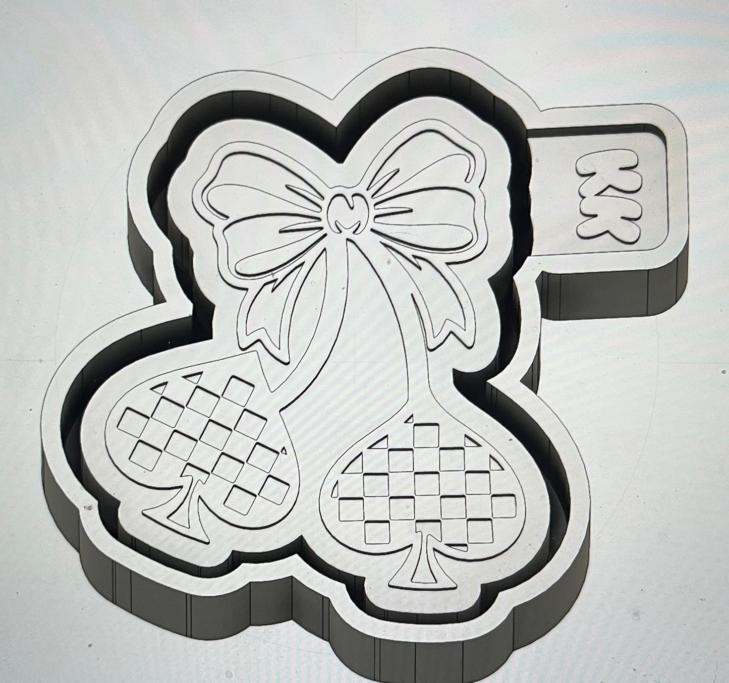 Cherry Checkered Spades Mold