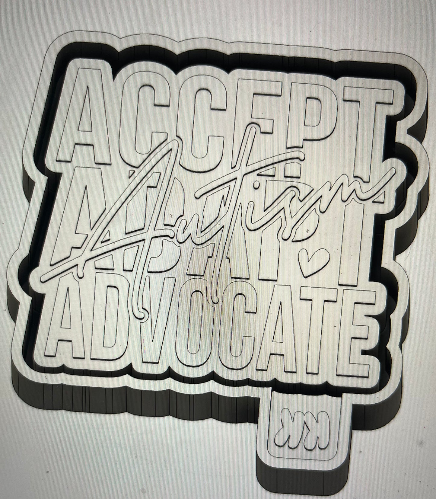Accept, Adapt, Advocate Autism Mold