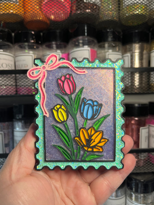 Floral Stamp Freshie