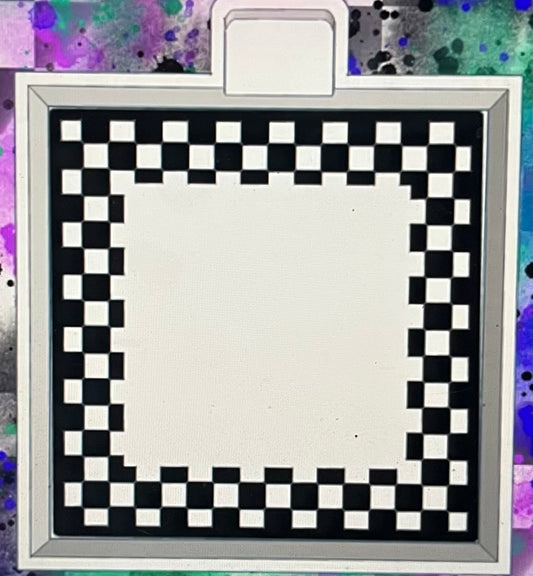 Checkered Print Square Frame Mold