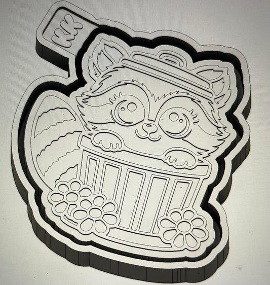 Raccoon In Trash Mold