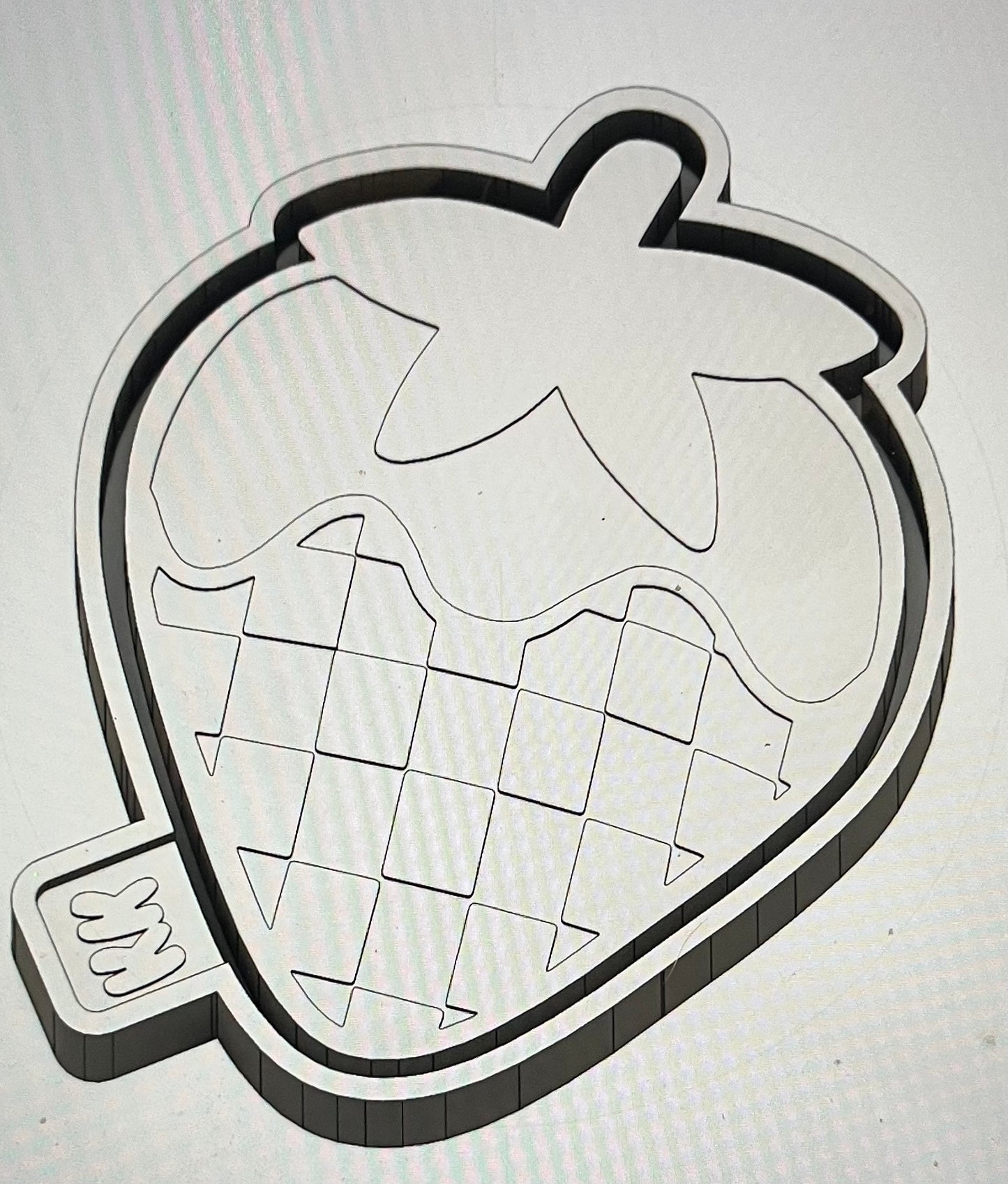 Checkered Print Strawberry Mold