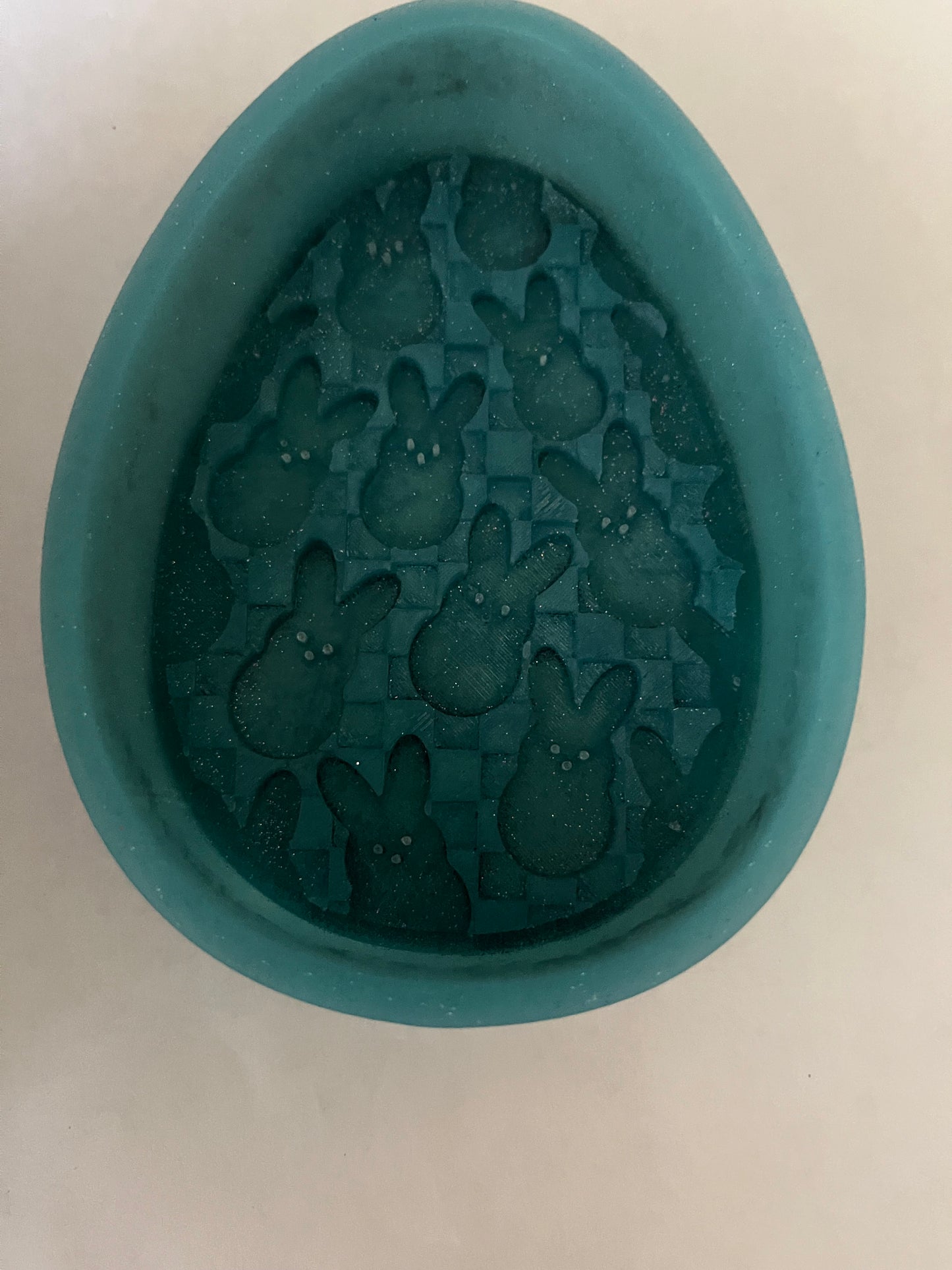 Checkered Print Egg with Peeps Destash