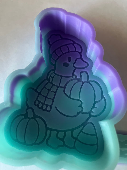Goose Holding Pumpkin Mold B-Grade