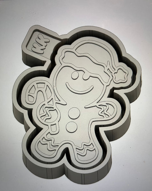 Gingerbread Man with Candy Cane Mold