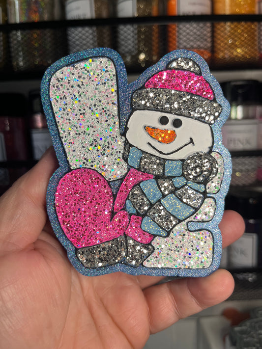 Love Snowman Freshie