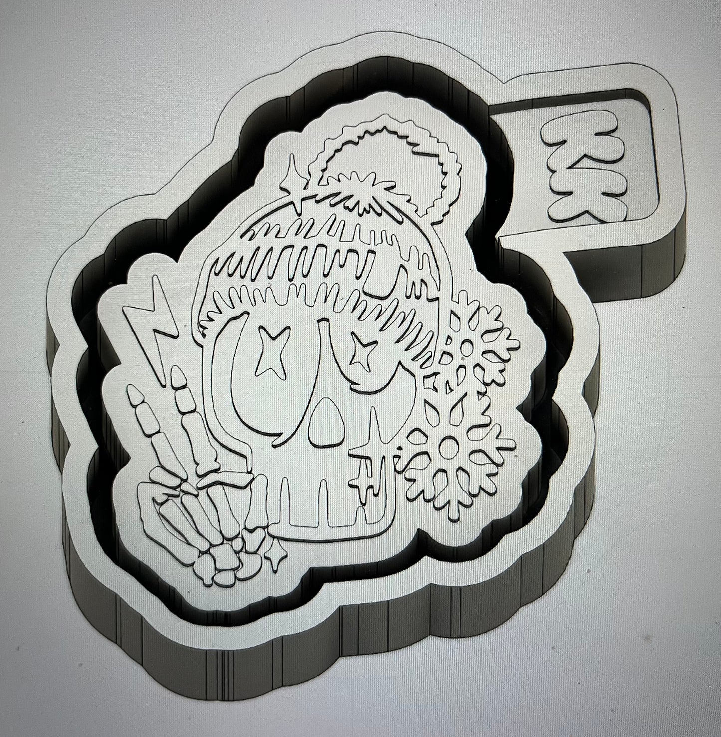 Skull with Snowflakes Mold