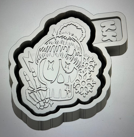 Skull with Snowflakes Mold