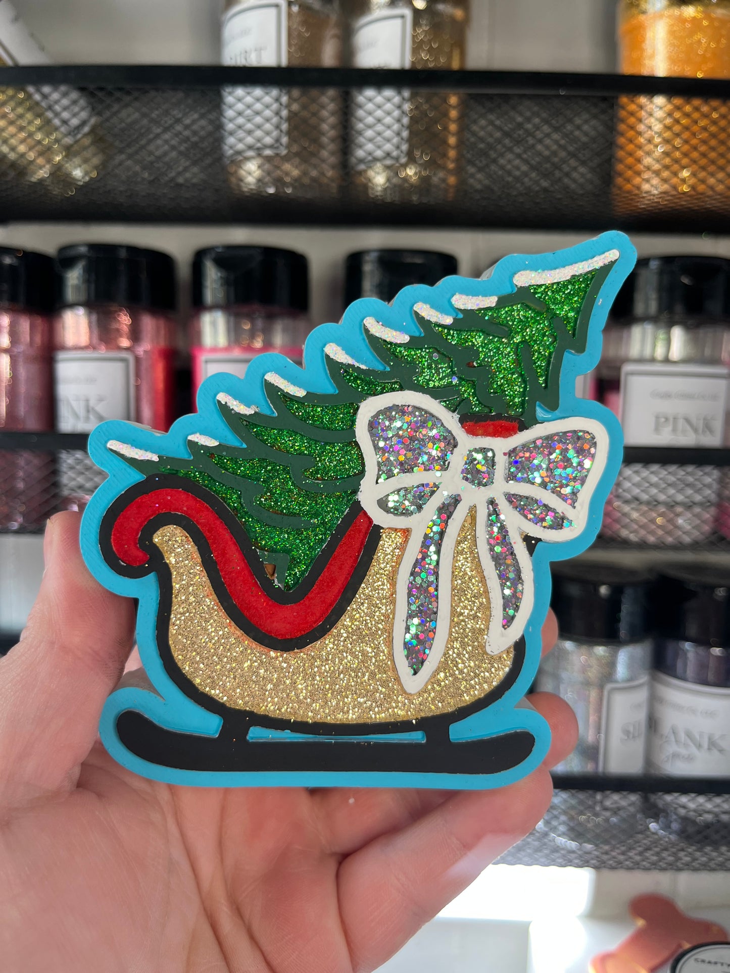 Sleigh with Tree Mold