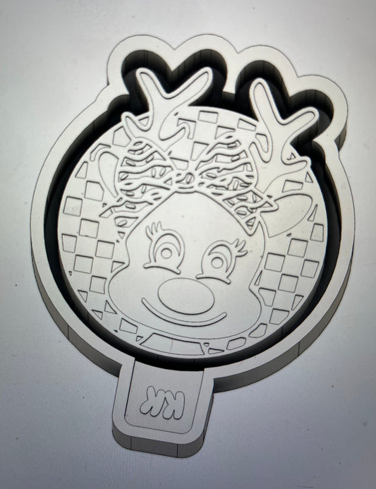 Reindeer With Checkered Print Mold