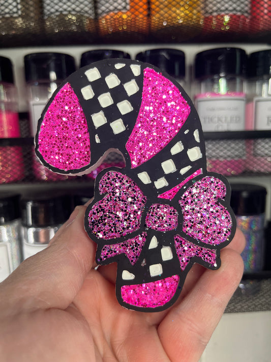Checkered Print Candy Cane Freshie