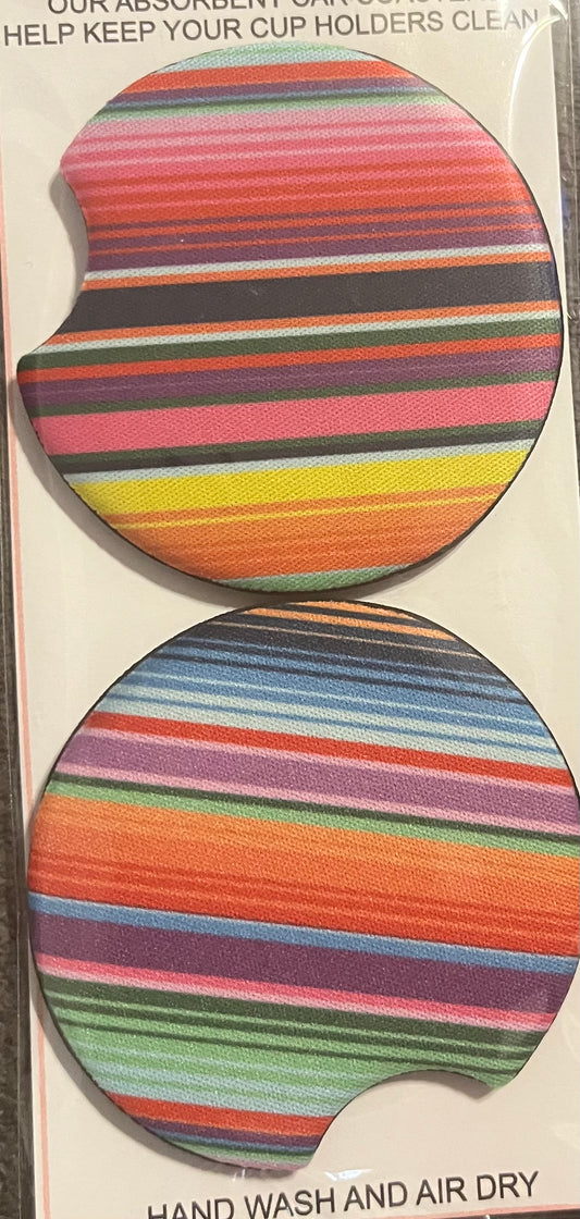 Serape Car Coaster 2 pack