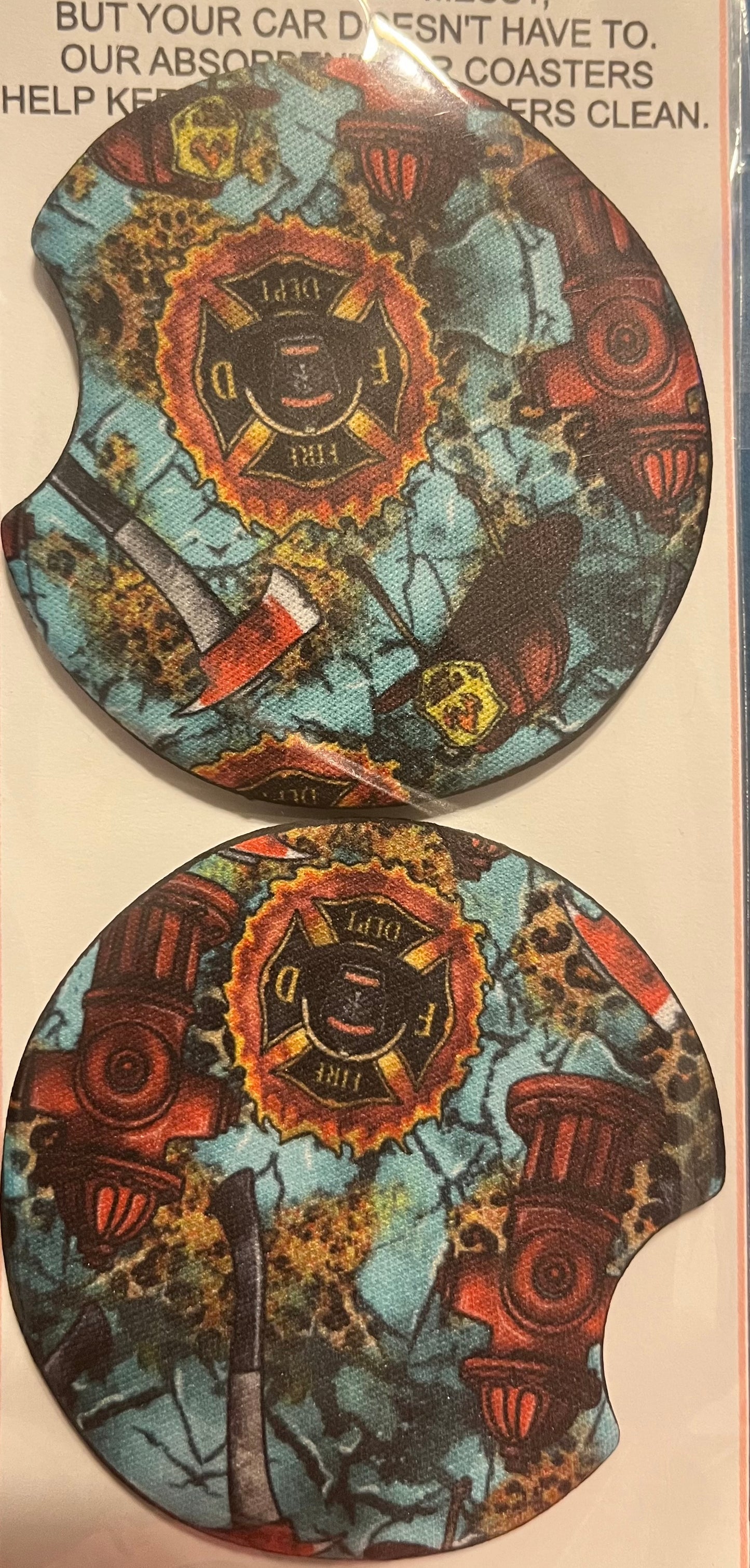 Firefighter Car Coaster 2 pack