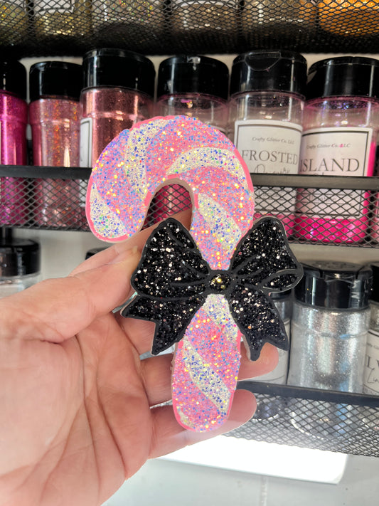Candy Cane With Bow Freshie