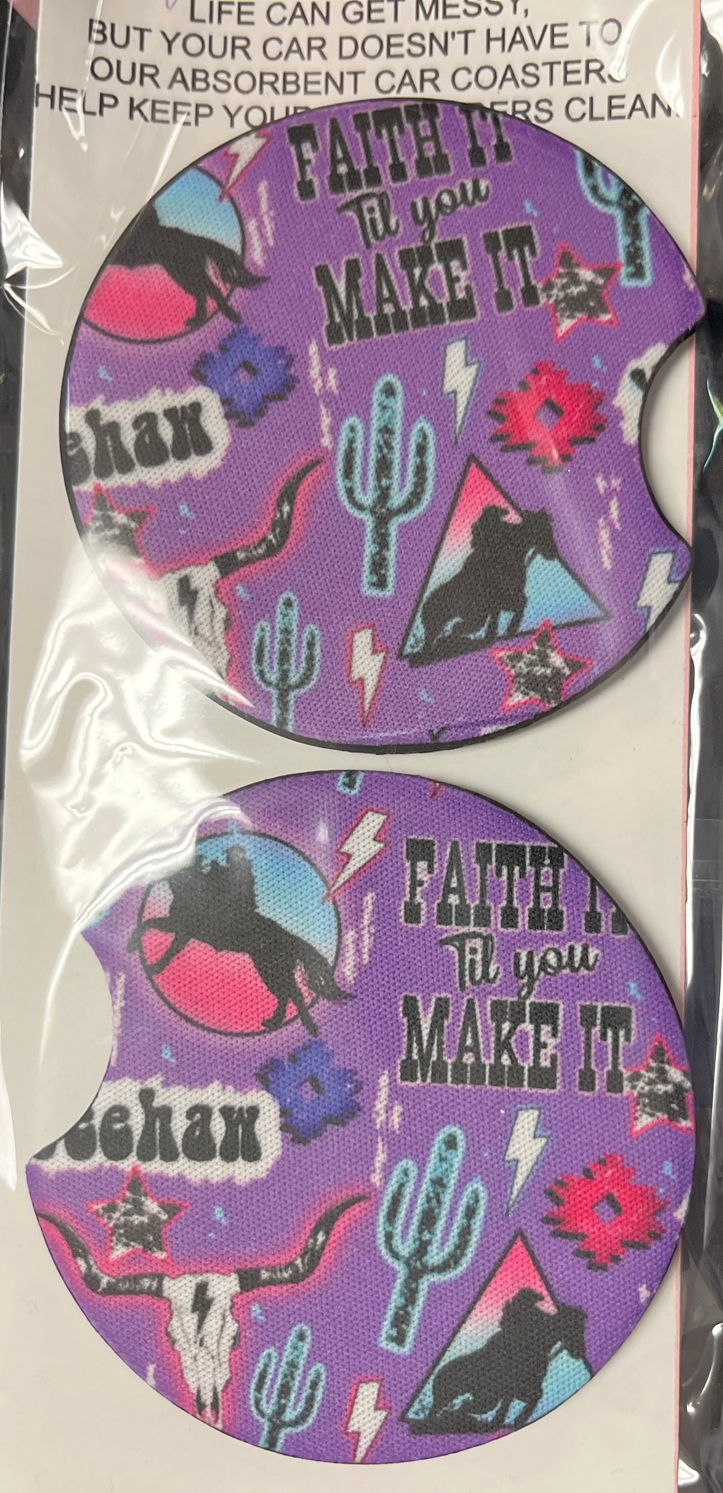 Faith it Til You Make It Coaster 2 pack
