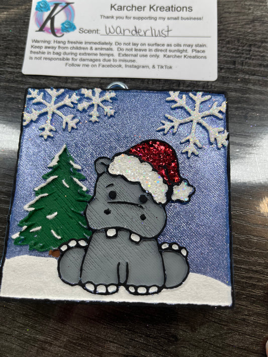 Christmas Hippo- Wonderlust
