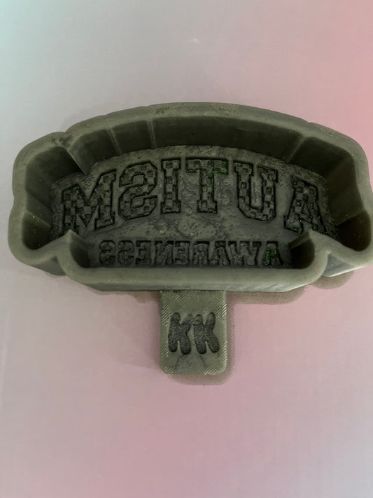 Checkered print autism awareness destash