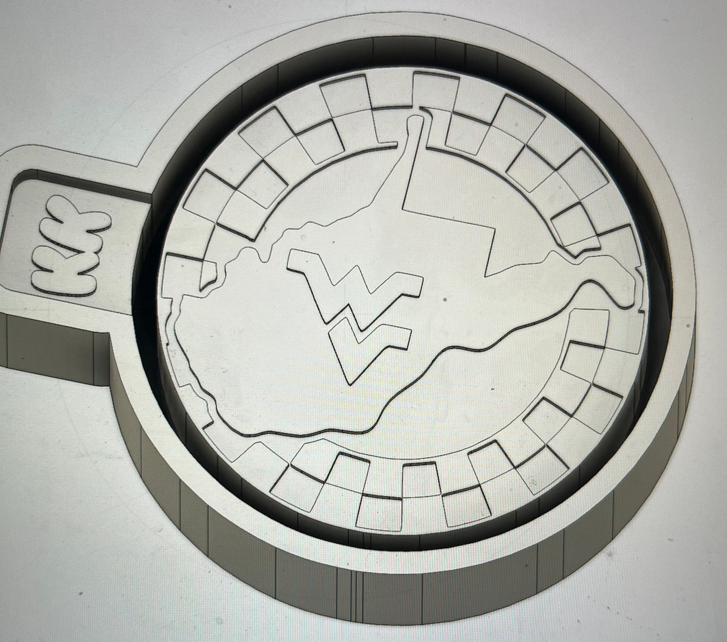 Round Checkered Print WV Mold