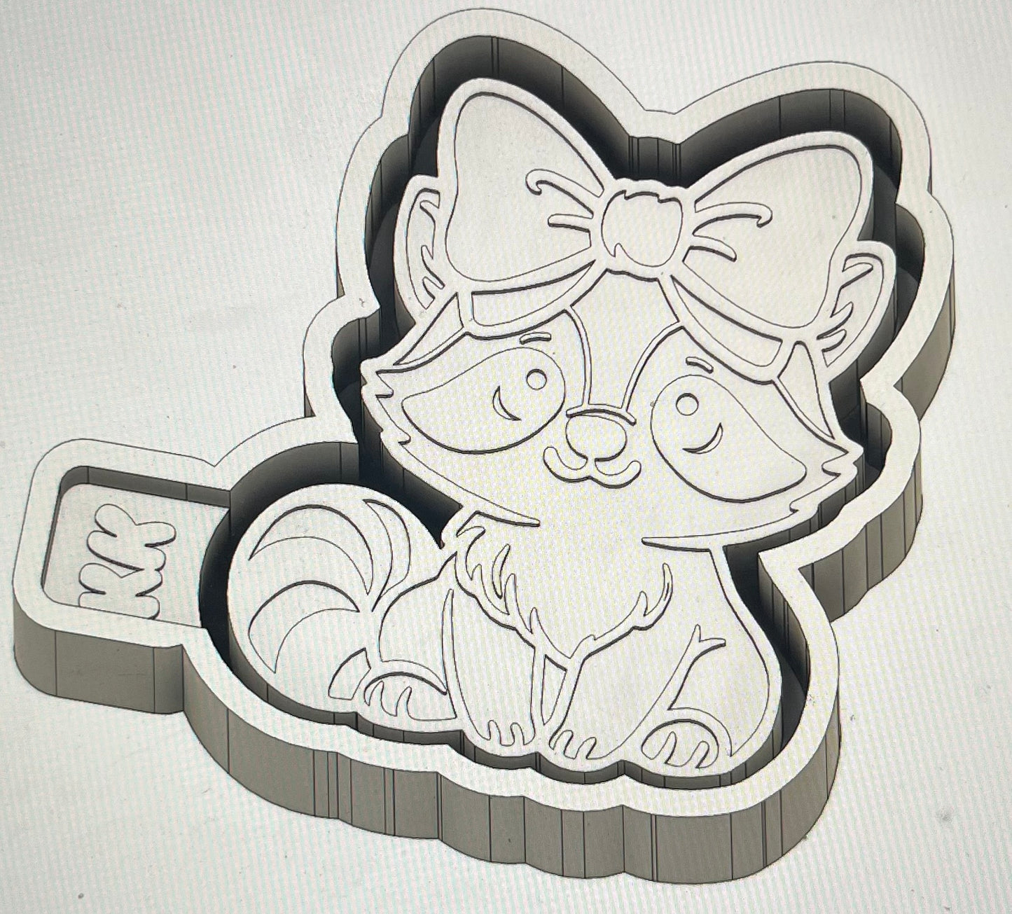 Raccoon with Bow Mold