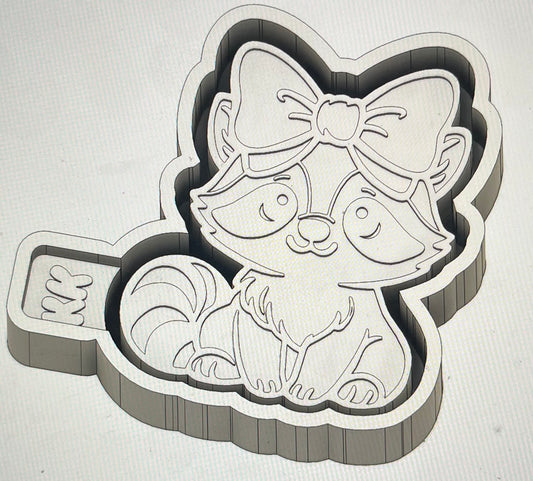 Raccoon with Bow Mold