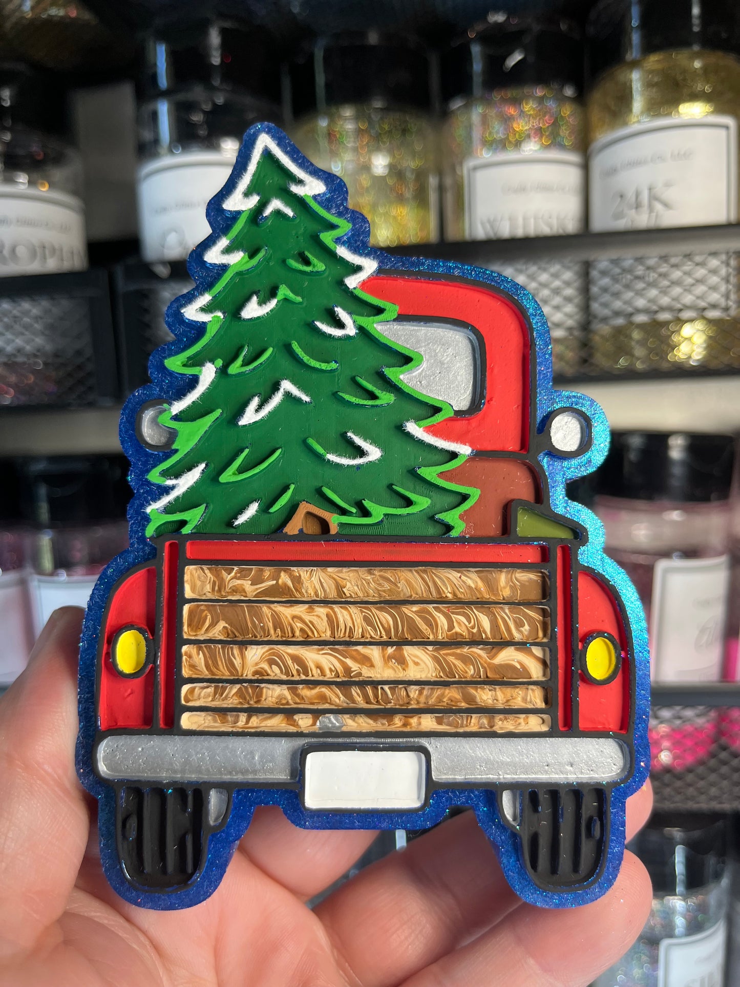 Truck with Christmas Tree Freshie