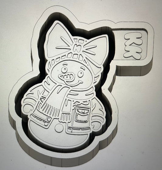 Snowman with Bow Mold