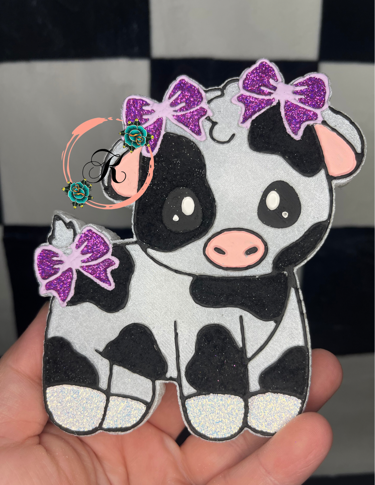 Cute Cow with Bows Freshie