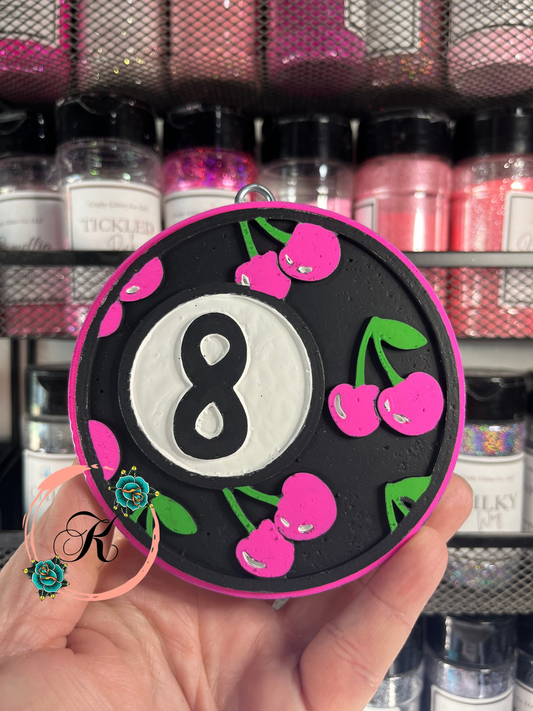 8 Ball with Cherries Freshie