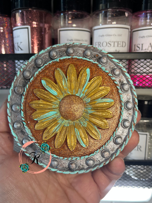 3D Sunflower Concho Freshie