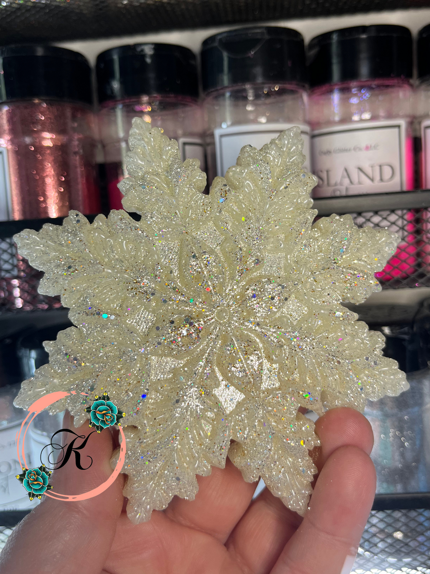 3D Snowflake Freshie